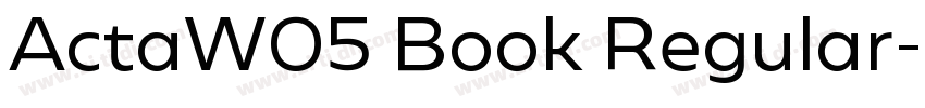 ActaW05 Book Regular字体转换